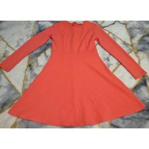 Aura A Line Dress Size Medium Salmon Pink Fit and Flare